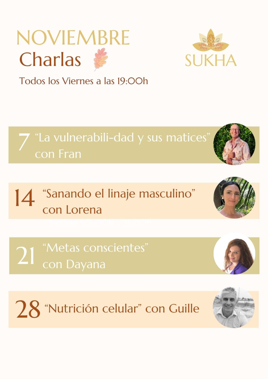 CHARLAS NOVIEMBRE SUKHA DÉNIA