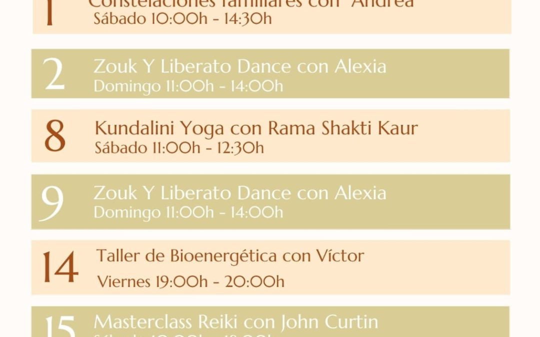 EVENTOS SUKHA EN NOVIEMBRE 2025