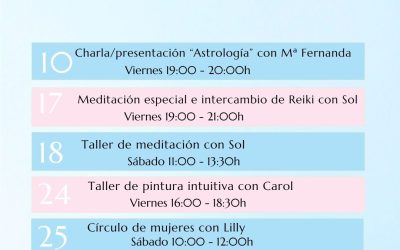 AGENDA, EVENTOS Y CHARLAS JULIO