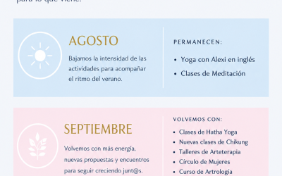 AGENDA, EVENTOS Y CHARLAS AGOSTO