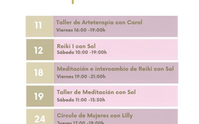 AGENDA, EVENTOS Y CHARLAS SEPTIEMBRE